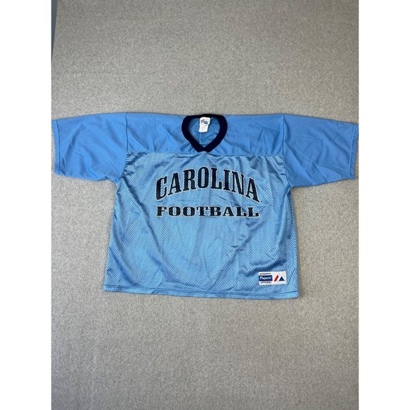 Majestic Other - Vtg University Of North Carolina Tar Heels Football Jersey Mens XL Blue Mesh USA